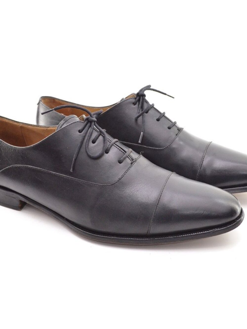 Men Jack Erwin Joe Black Business Cap Toe Oxfords 12 M